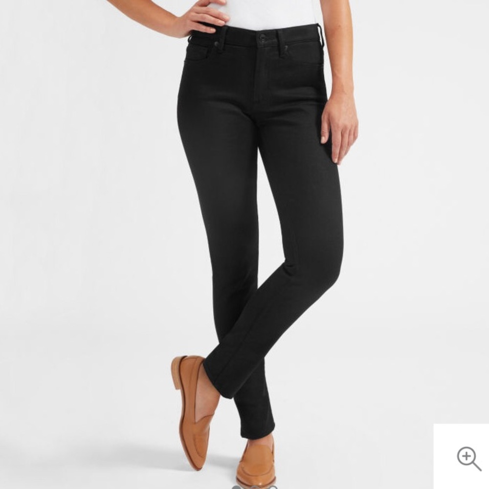 Everlane Midrise Skinny Black Denim (sz 25 reg)